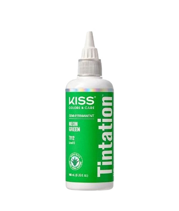 KISS COLORS TINTATION SEMI PERMANENT NEON GREEN T112 148 ml Hair Color Asetena Pa 