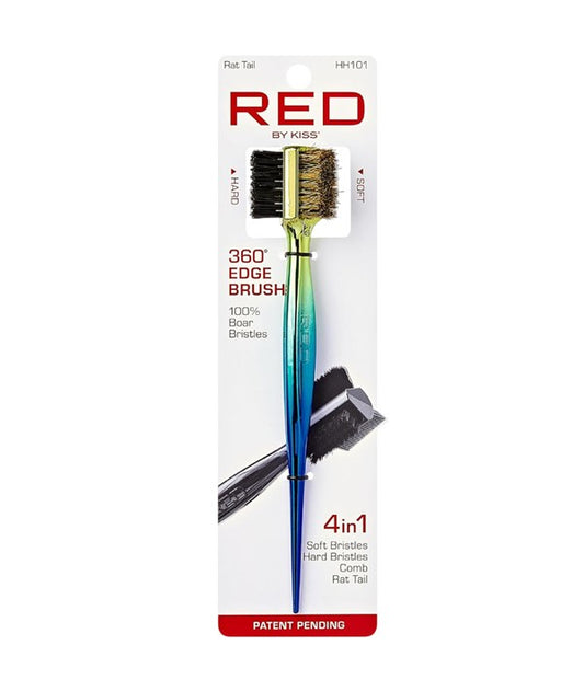 RED BY KISS BRUSH 4IN1 360 EDGE BRUSH WITH RAT TAIL HH101 Hair Brushes and Combs Asetena Pa 