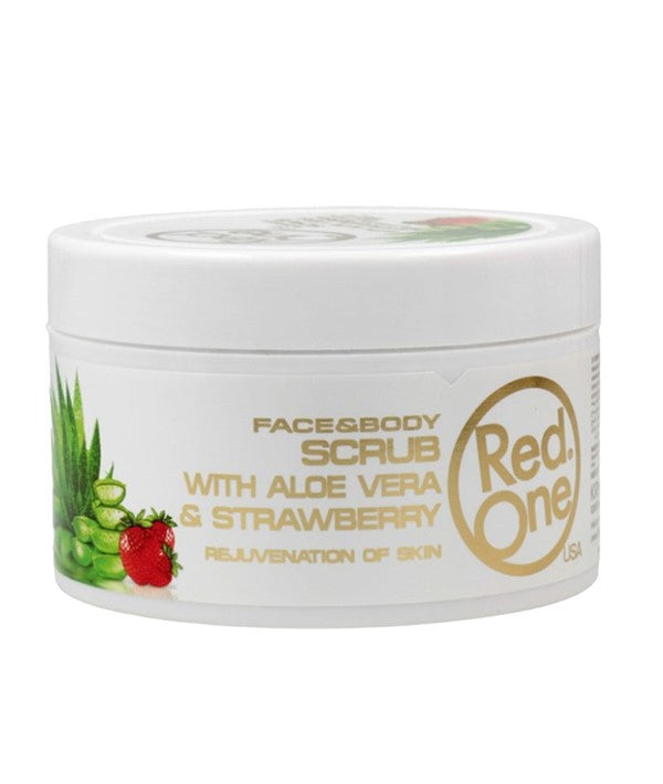 RED ONE SCRUB WITH ALOE VERA AND STRAWBERRY 450 ml Skin Wash Asetena Pa 