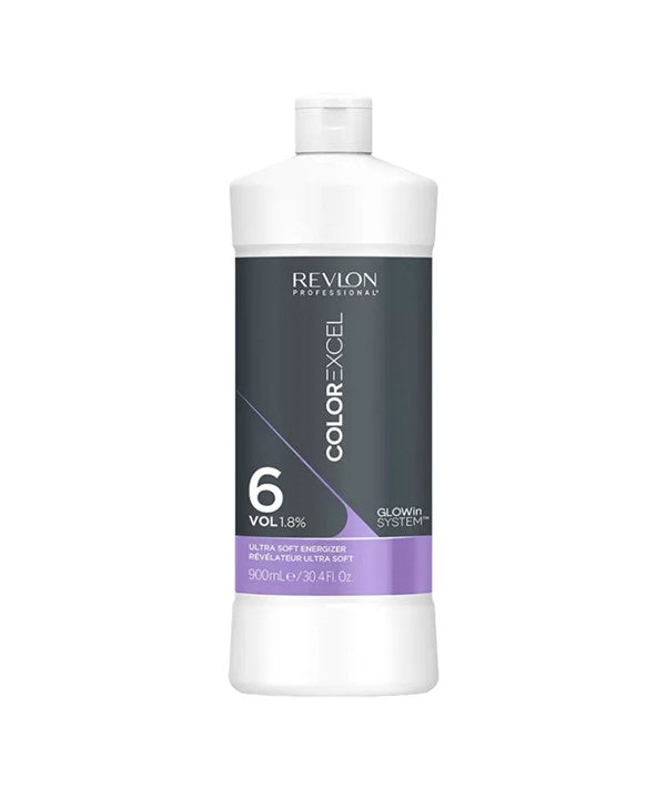 COLOR EXCEL GLOWIN SYSTEM ULTRA SOFT ENERGIZER 900 ml Color 6 Vol 18% Hair Color Asetena Pa 
