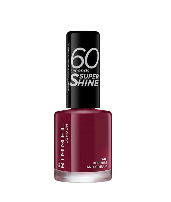 RIMMEL 60 SECONDS SUPER SHINE NAIL POLISH 340 BERRIES AND CREAM 8 ml Nails Asetena Pa 