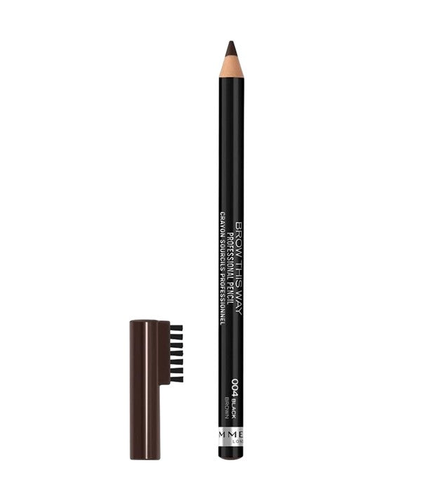 RIMMEL PROFESSIONAL EYEBROW PENCIL 004 BLACK BROWN 1.4 g Eye Makeup Asetena Pa 