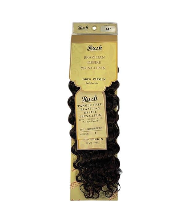 BRAZILIAN DESIRE DEEP WAVE 7 PCS CLIP IN EXTENSIONS 18 Color 4 Tape In and Clip On Hair Extensions Asetena Pa 