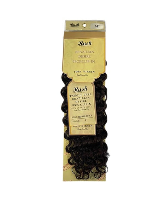 BRAZILIAN DESIRE DEEP WAVE 7 PCS CLIP IN EXTENSIONS 18 Color 2 Tape In and Clip On Hair Extensions Asetena Pa 