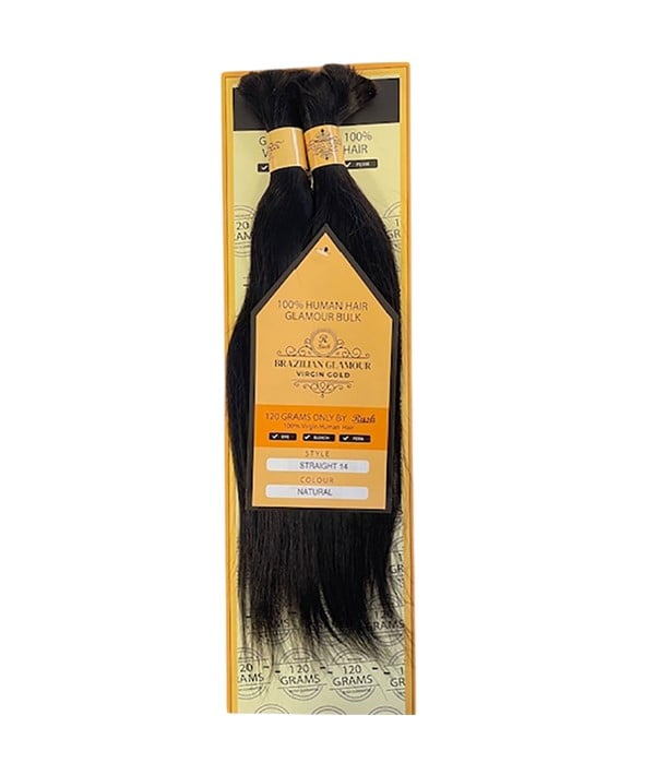 BRAZILIAN GLAMOUR VIRGIN GOLD STRAIGHT BULK 24 Color Natural Human Hair Braids Asetena Pa 