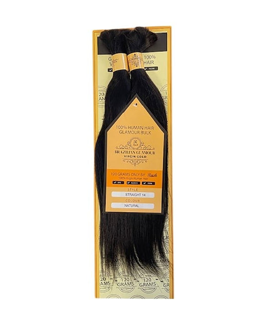 BRAZILIAN GLAMOUR VIRGIN GOLD STRAIGHT BULK 16 Color Natural Human Hair Braids Asetena Pa 