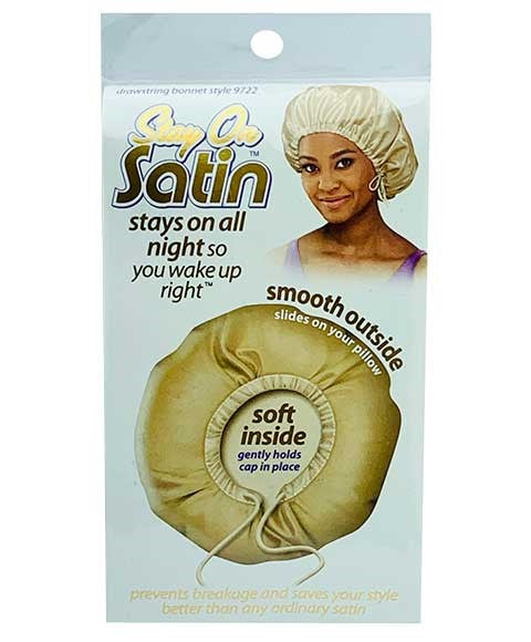 STAY ON SATIN DRAWSTRING BONNET 9722  Color Assorted Durags and Caps Asetena Pa 