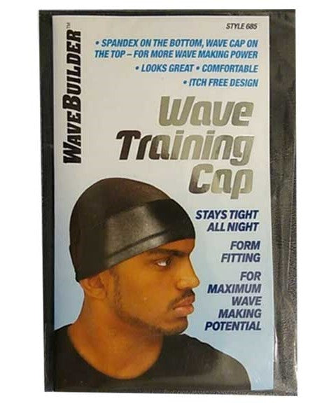 WAVE BUILDER WAVE TRAINING CAP STYLE 685  Color Black Extensions Accessories Asetena Pa 