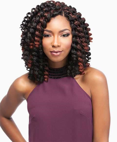 AFRICAN COLLECTION SYN JAMAICAN BOUNCE 26 Color 1 Hair for Braid Extensions Asetena Pa 