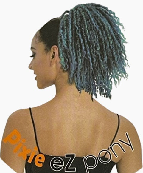 EZ PONYTAIL SYN PIXIE PONY  Color T1B/Blue PonyTail Asetena Pa 