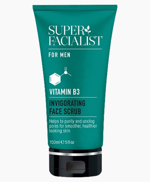SUPER FACIALIST MEN VITAMIN B3 INVIGORATING FACE SCRUB 150 ml Skin Wash Asetena Pa 