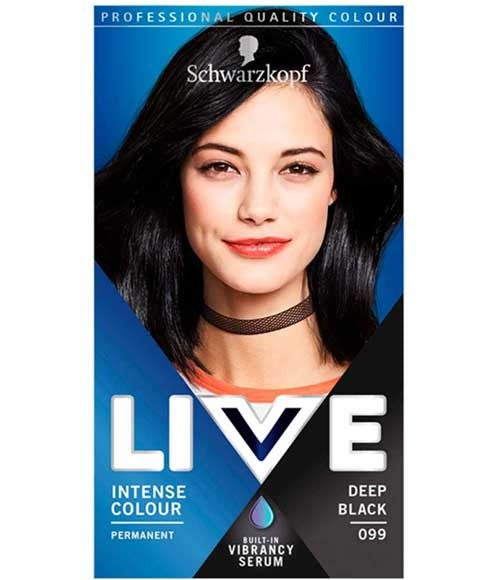 LIVE COLOR INTENSE PERMANENT COLOURS 099 DEEP BLACK Hair Color Asetena Pa 