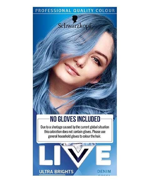LIVE PRETTY PASTELS ULTRA BRIGHTS SEMI PERMANENT DENIM STEEL Hair Color Asetena Pa 