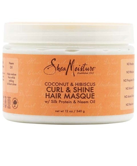 COCONUT AND HIBISCUS CURL AND SHINE HAIR MASQUE 340 g Treatments Asetena Pa 