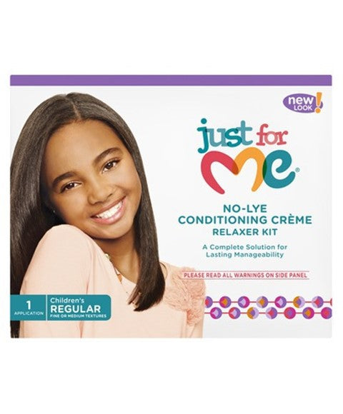 JUST FOR ME NO LYE CONDITIONING CREME RELAXER 1 Application Kit Color Regular Relaxer n Texturizer Asetena Pa 