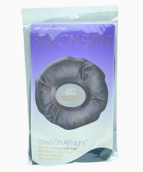 STAY ON SATIN EDGE BONNET 600 BLACK Durags and Caps Asetena Pa 