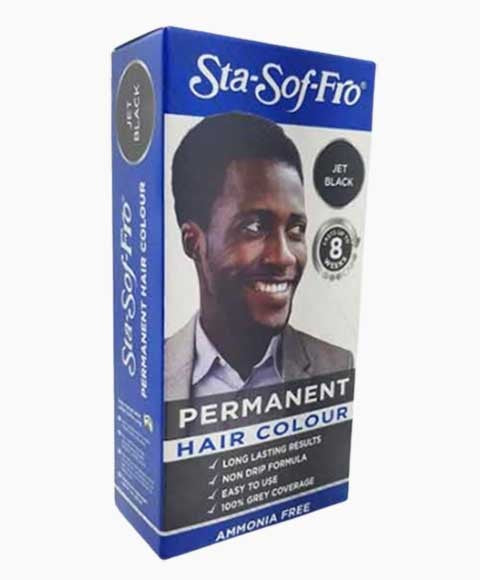 STA SOF FRO MEN PERMANENT HAIR COLOUR JET BLACK Men Hair Dye Asetena Pa 