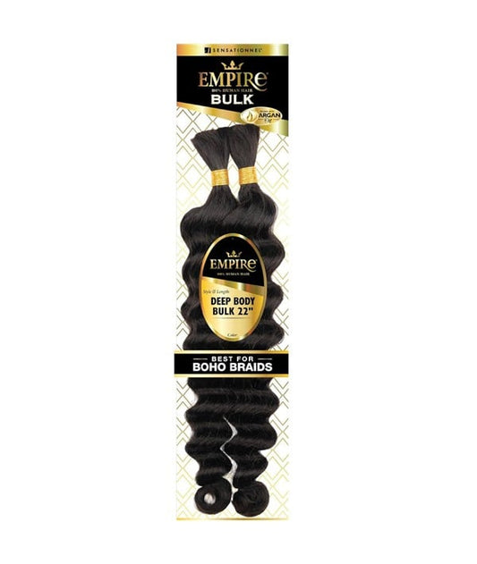 EMPIRE HUMAN HAIR DEEP BODY BULK 22 Color 1B Human Hair Braids Asetena Pa 