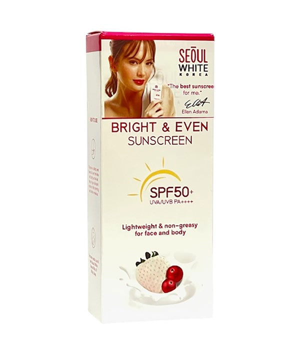BRIGHT AND EVEN SUNSCREEN SPF50 30 g Korean Skincare Asetena Pa 