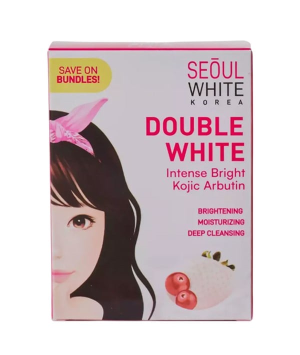 DOUBLE WHITE INTENSE BRIGHT KOJIC WHITE SOAP 2 x 60 g Korean Skincare Asetena Pa 