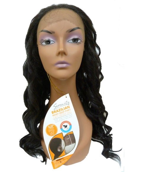 BRAZILIAN REMI DEEP PART BLENDED HH VANITY SWISS LACE WIG  Color P18/613 Human Hair Wigs Asetena Pa 
