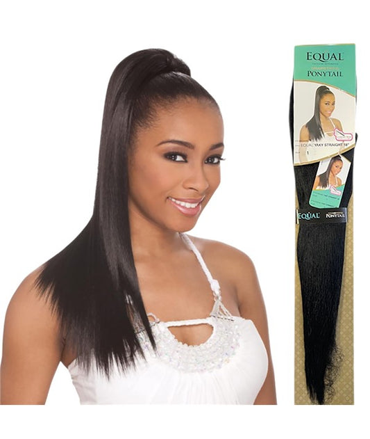 EQUAL DRAWSTRING PONYTAIL YAKY STRAIGHT 18'' Color 1B PonyTail Asetena Pa 