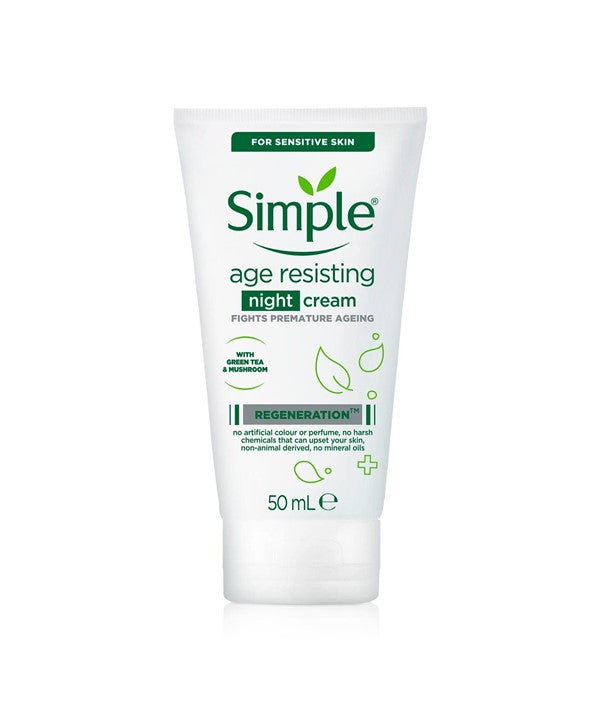 SIMPLE AGE RESISTING NIGHT CREAM 50ml Skin Moisturizing Asetena Pa 
