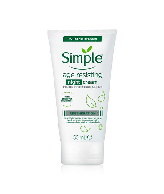 SIMPLE AGE RESISTING NIGHT CREAM 50ml Skin Moisturizing Asetena Pa 