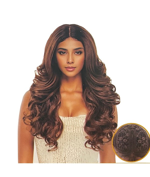 SPOTLIGHT LUXURIOUS SYNTHETIC LACE PARTING JANE WIG  Color 1B Lace Wigs Asetena Pa 