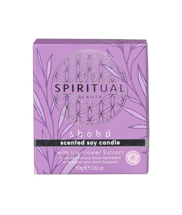SPIRITUAL BEAUTY IRIS FLOWER EXTRACT SCENTED SOY CANDLE 80 g Candles Asetena Pa 