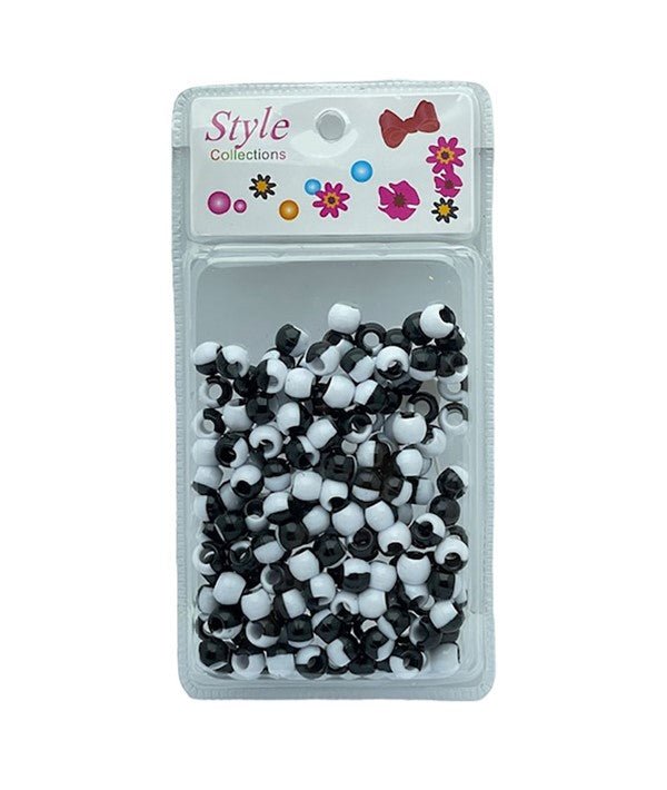 STYLE COLLECTION HAIR BEADS BD011 WHITE AND BLACK Hair Accessories Asetena Pa 