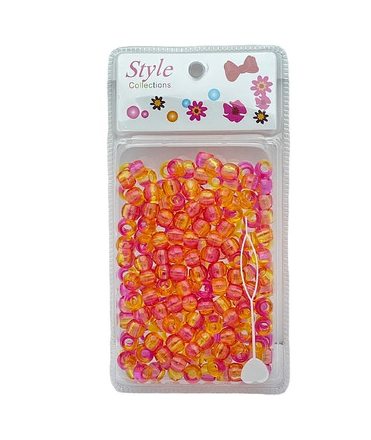 STYLE COLLECTION HAIR BEADS BD019 PINK AND YELLOW Kids Hair Accessories Asetena Pa 