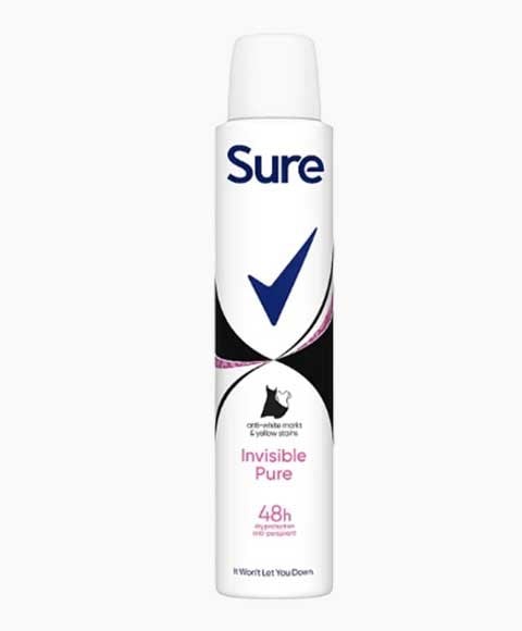 SURE INVISIBLE PURE 48H DEODORANT SPRAY 200 ml Body Care Asetena Pa 