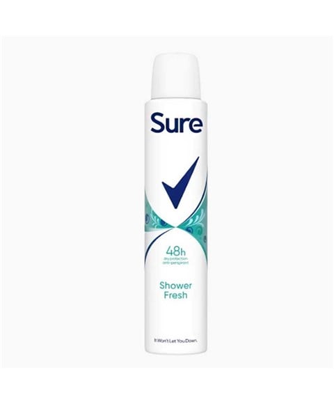 SURE SHOWER FRESH 48H ANTI PERSPIRANT SPRAY 200 ml Body Care Asetena Pa 