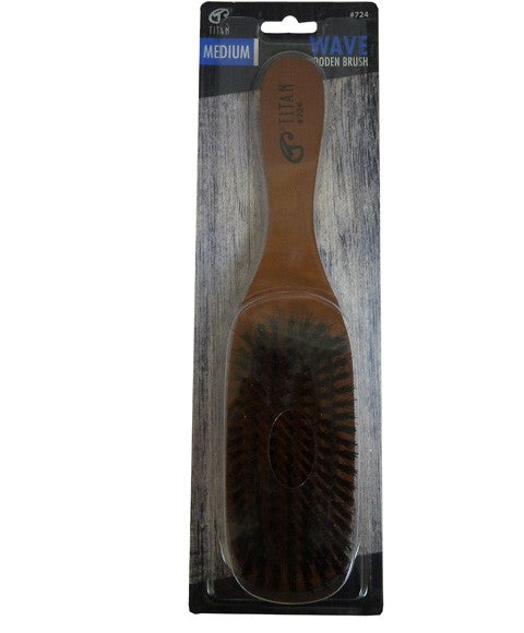 TITAN MEDIUM WOODEN WAVE BRUSH 724 Hair Brushes and Combs Asetena Pa 