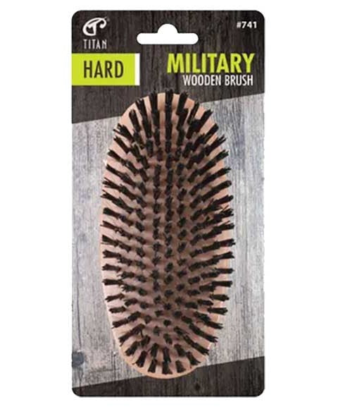 TITAN MILITARY WOODEN BRUSH HARD 741 Hair Brushes and Combs Asetena Pa 