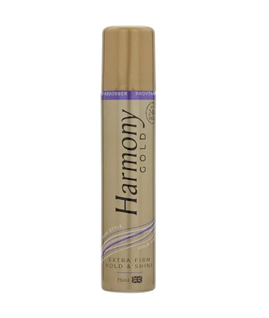 HARMONY GOLD EXTRA FIRM HOLD AND SHINE HAIRSPRAY 75 ml Hair Styling Asetena Pa 