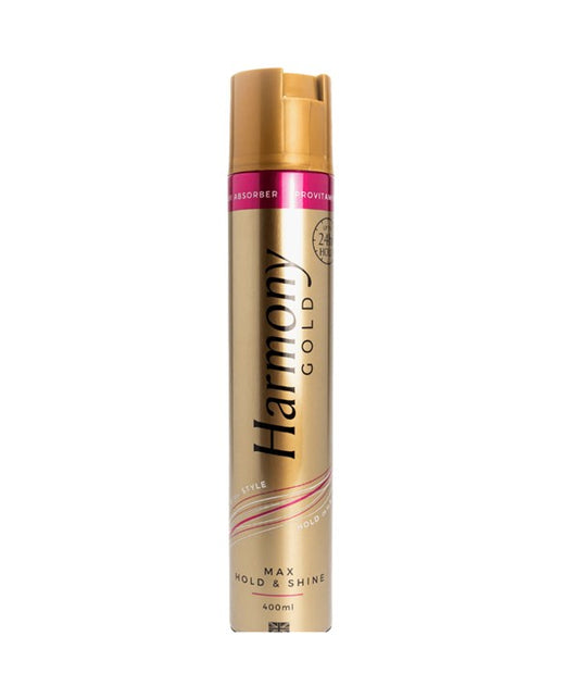 HARMONY GOLD MAX HOLD AND SHINE SPRAY 400 ml Sprays, Serums and Oils Asetena Pa 