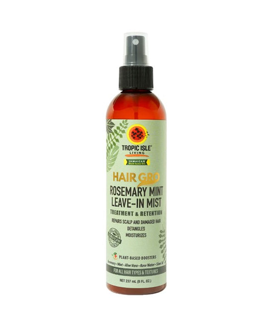 TROPIC ISLE LIVING HAIR GRO ROSEMARY MINT LEAVE IN MIST 237 ml Sprays, Serums and Oils Asetena Pa 