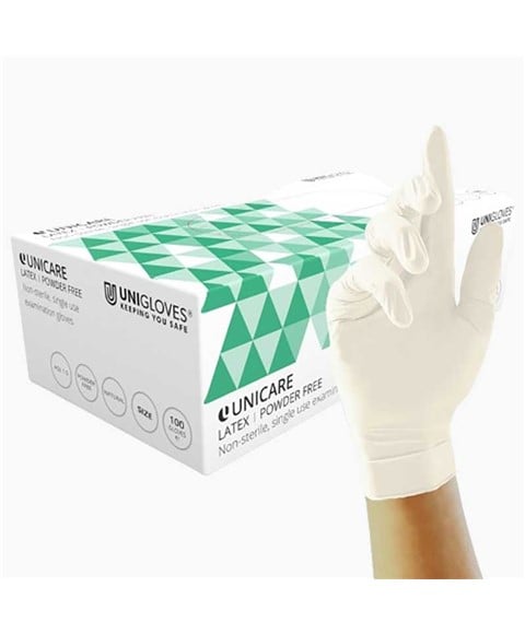 UNICARE LATEX POWDER FREE GLOVES M Health And safety Asetena Pa 