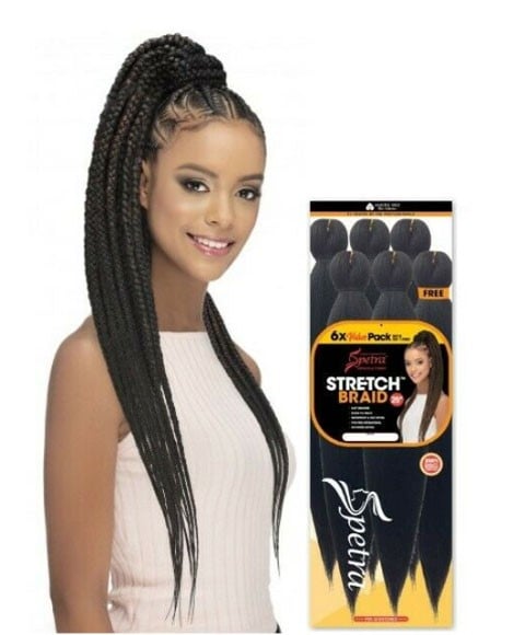 SPETRA MIRACLE FIBER 6X STRETCH BRAID 25'' Color TP613/1B Hair for Braid Extensions Asetena Pa 
