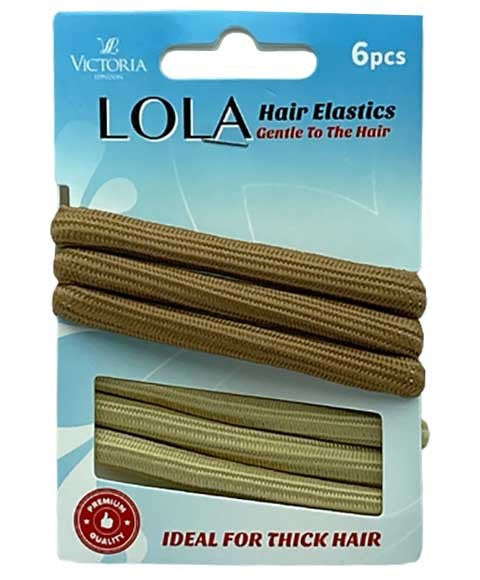 LOLA HAIR ELASTICS 19A2 6 x 12 Pcs Color Beige And LBrown Kids Hair Accessories Asetena Pa 