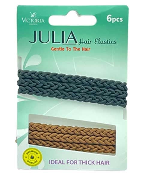 JULIA HAIR ELASTICS 52A1 6 x 12 Pcs Color Black And Brown Kids Hair Accessories Asetena Pa 