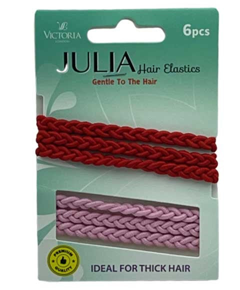 JULIA HAIR ELASTICS 52A2 6 pcs Color Red And Pink Kids Hair Accessories Asetena Pa 