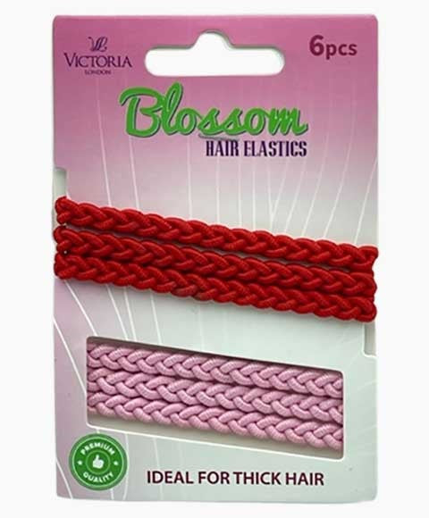 BLOSSOM HAIR ELASTIC BANDS 55A2 6 Pcs Color Red And Pink Kids Hair Accessories Asetena Pa 