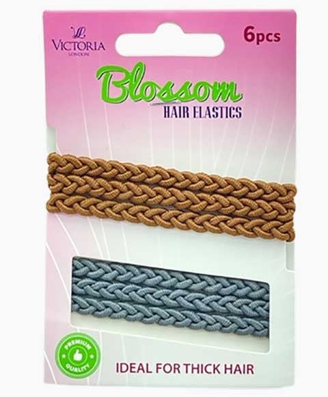 BLOSSOM HAIR ELASTIC BANDS 55A4 6 x 12 Pcs Color Brown And Grey Kids Hair Accessories Asetena Pa 