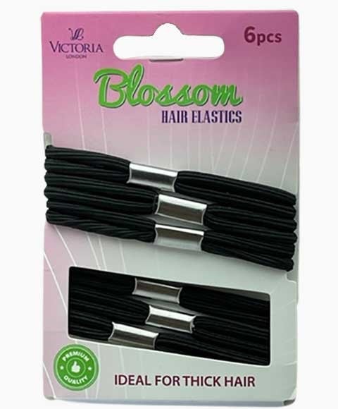 BLOSSOM HAIR ELASTIC BANDS 77A1 6 x 12 Pcs Color Black Kids Hair Accessories Asetena Pa 