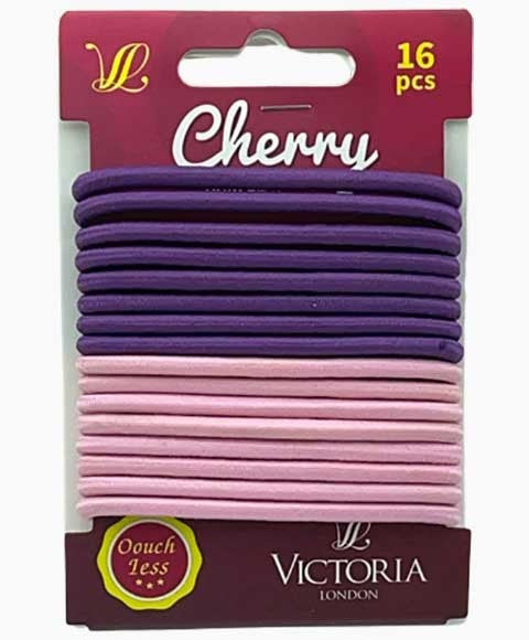 CHERRY HAIR ELASTIC BANDS 15A4 16 Pcs Color Purple And Pink Kids Hair Accessories Asetena Pa 