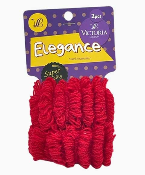 ELEGANCE TOWEL SCRUNCHIES 71A3 2 pcs Color RED Kids Hair Accessories Asetena Pa 
