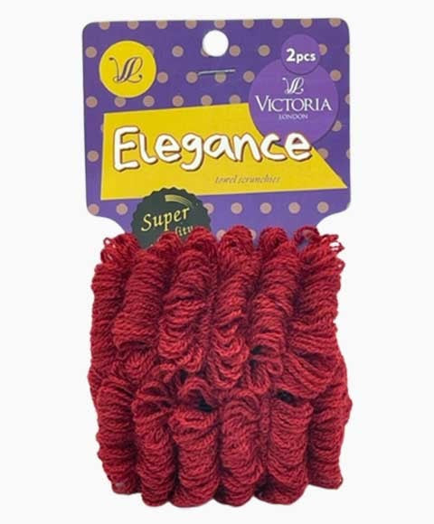 ELEGANCE TOWEL SCRUNCHIES 71A5 2 pcs Color Maroon Kids Hair Accessories Asetena Pa 